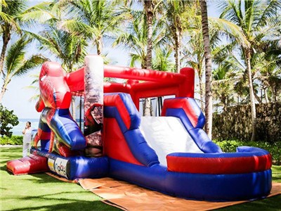 Spider Man Jumper Spiderman Water Slide Bounce House By-Ic-038